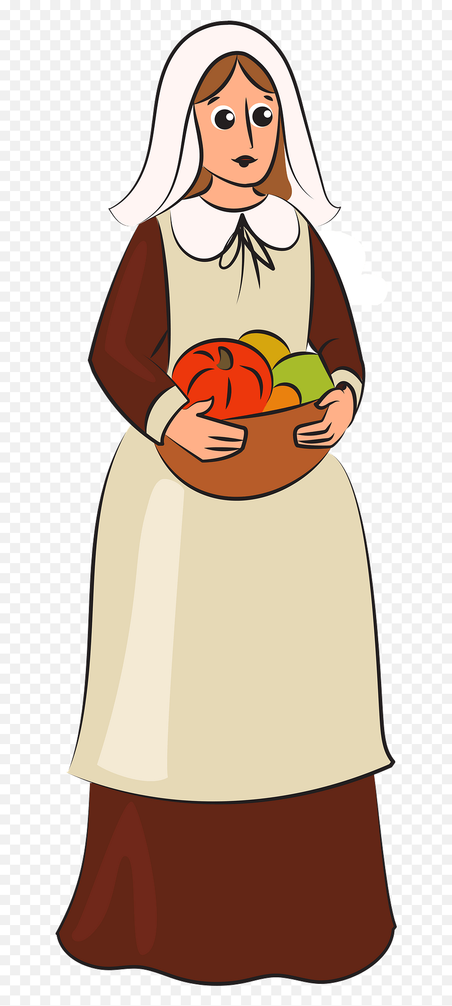 Pilgrim Woman Clipart - For Women Emoji,Pilgrim Clipart
