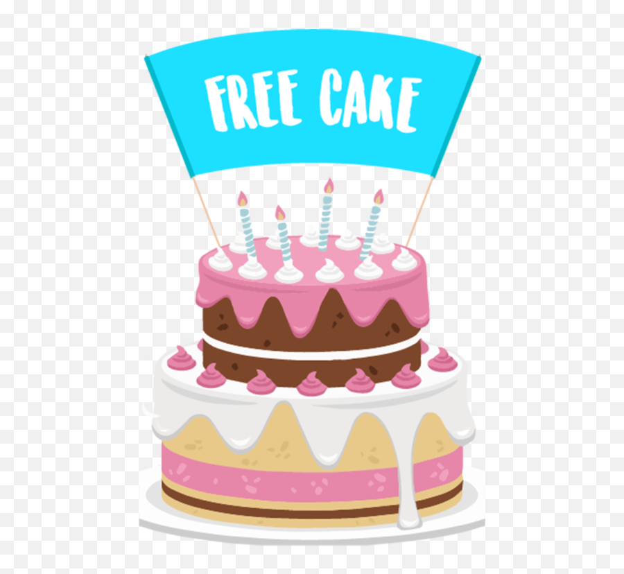 Download Hd Free Cake - Vector Birthday Cake Png Transparent Emoji,Birthday Cake Png Transparent