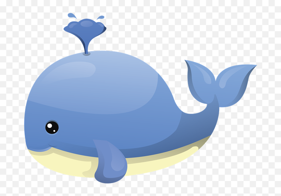 Cartoon Whale Clipart - Whale Clipart Emoji,Whale Clipart