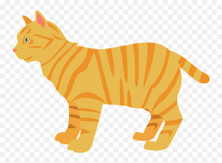 Tabby Cat Clipart - Transparent Orange Tabby Cat Clipart Emoji,Cat Clipart