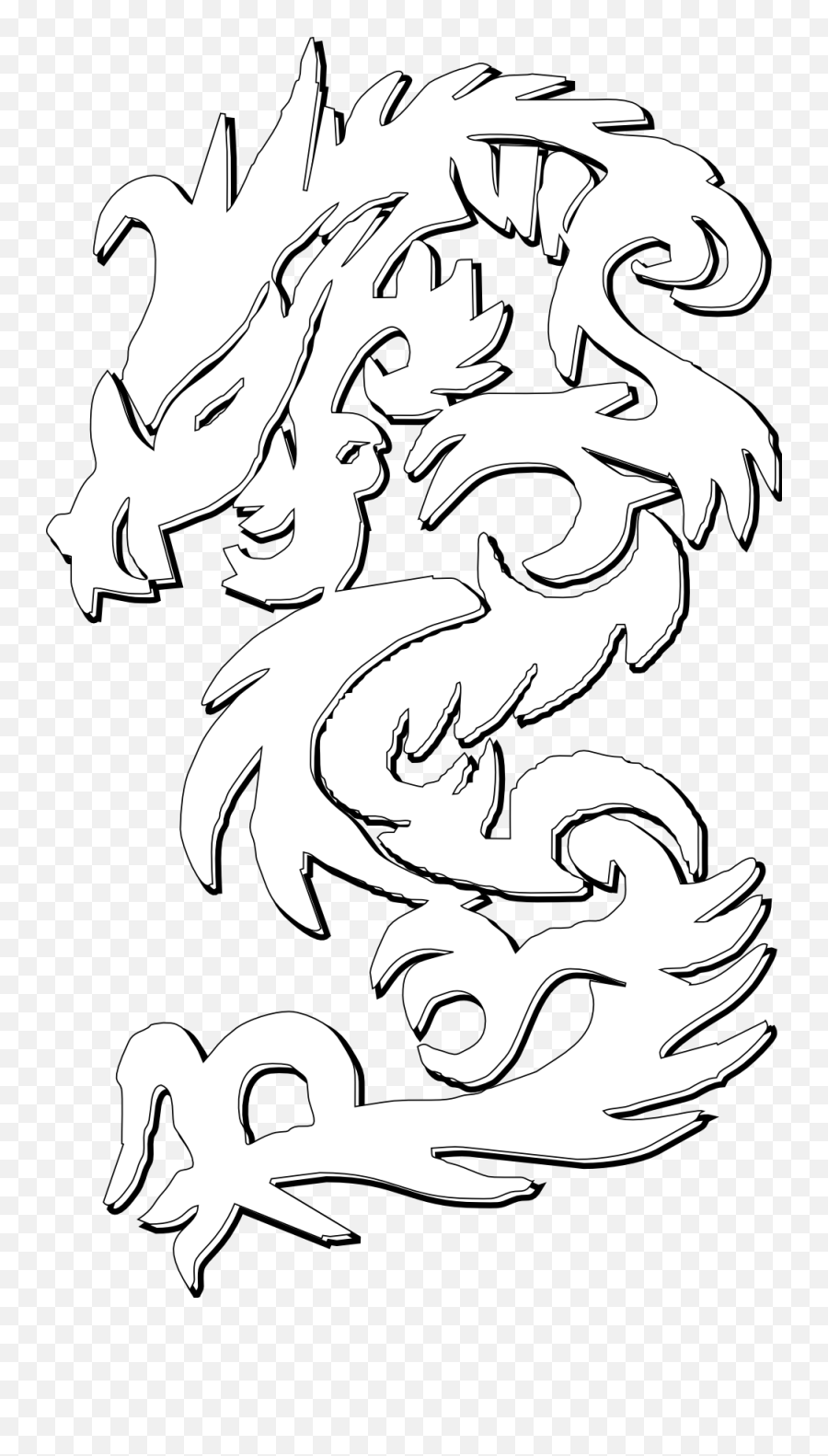 Free Picture Of Dragon Download Free Clip Art Free Clip - Chinese White Dragon Png Emoji,Dragon Clipart Black And White