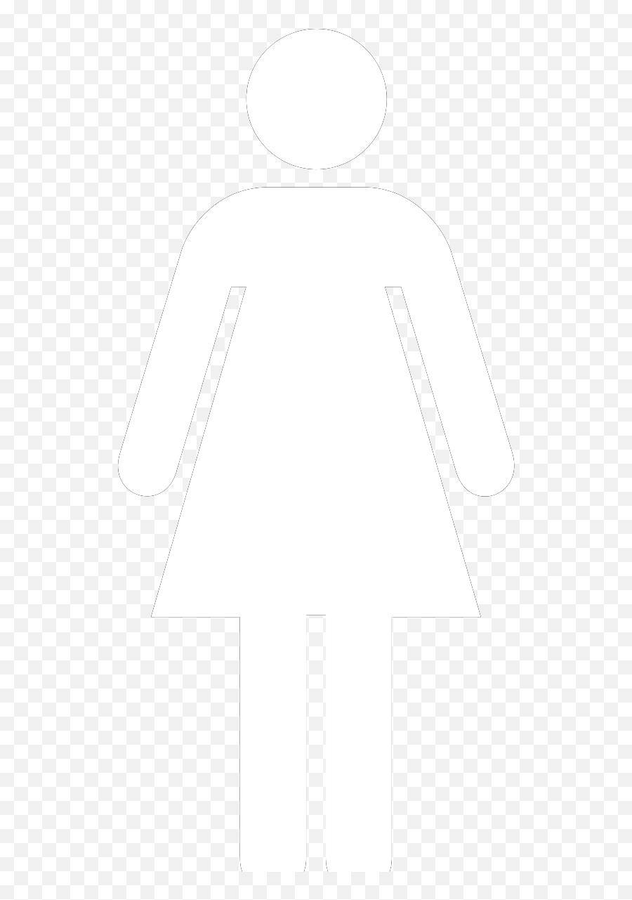 Female Toilet Sign Black Background - Women Restroom Sign Emoji,Bathroom Sign Clipart