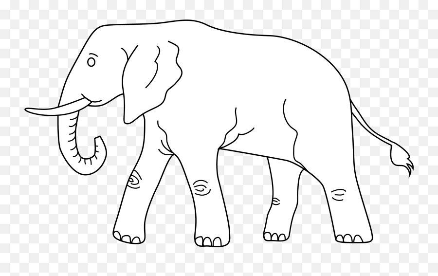 Elephant Clipart Black And White - Animal Figure Emoji,Elephant Clipart