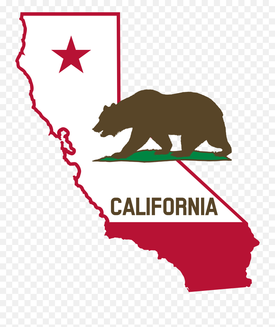 California Bear Map Transparent Png - California Flag Emoji,California Logo