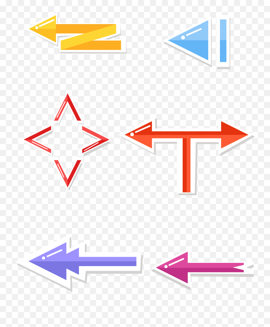 Download Arrow Bright Arrows Cartoon Colorful Png And Vector Emoji,Arrow Vector Png