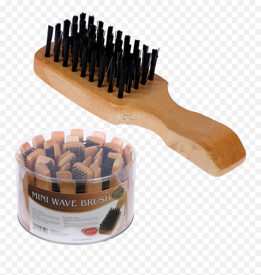 Mini Wave Brush Hard Bristles 100 Boar Hair Styling U2014 Ebony Ivory Emoji,Hair Brush Png
