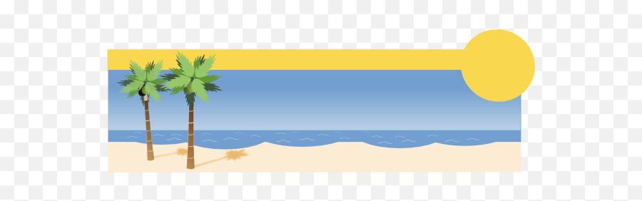Sunny Tropical Beach Clip Art At Clkercom - Vector Clip Art Vertical Emoji,Sunny Clipart