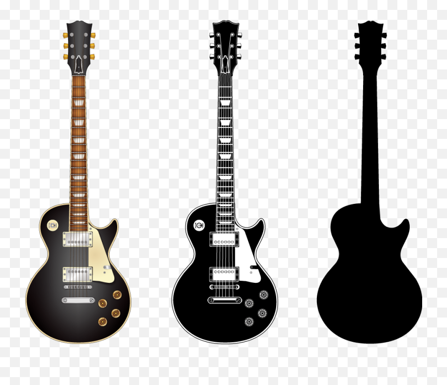 Electric Guitar Clipart - Les Paul Guitar Vector Emoji,Electric Guitar Clipart