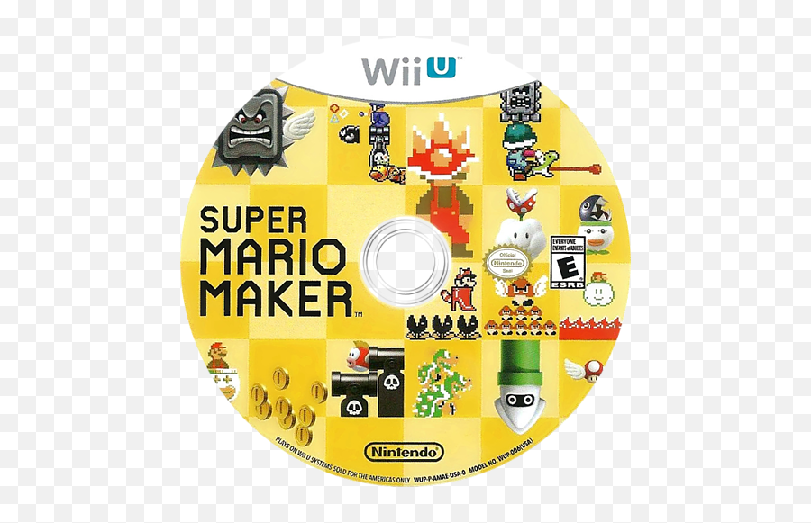 Download Super Mario Maker Wiiu Disc - Super Mario Maker Wii Wii U Super Mario Maker Disc Emoji,Super Mario Maker 2 Logo
