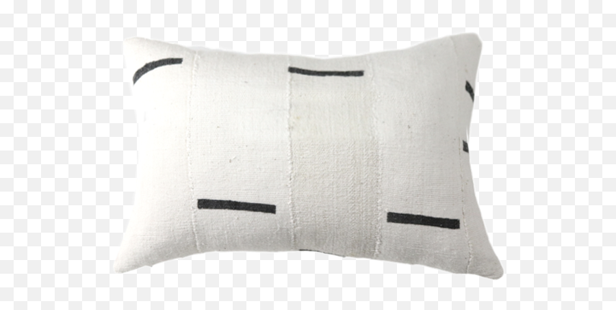 White Lines Mudcloth Pillow Cover 14x24 - Decorative Emoji,White Lines Png