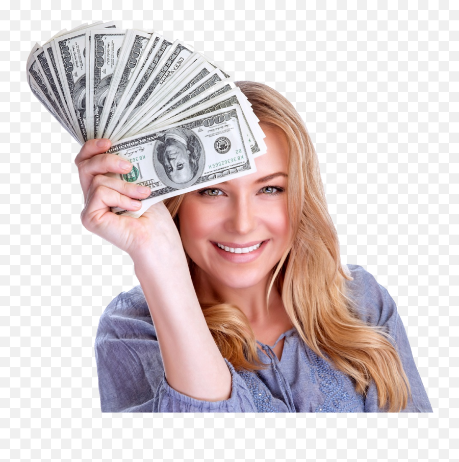 Download Check Cashing Money Services - Woman With Money Png Woman With Money Emoji,Money Png