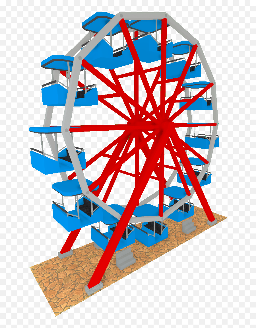 Download Ferris Wheel - Rollercoaster Tycoon 2 Png Image Roblox Theme Park Tycoon 2 Ferris Wheel Emoji,Rollercoaster Png