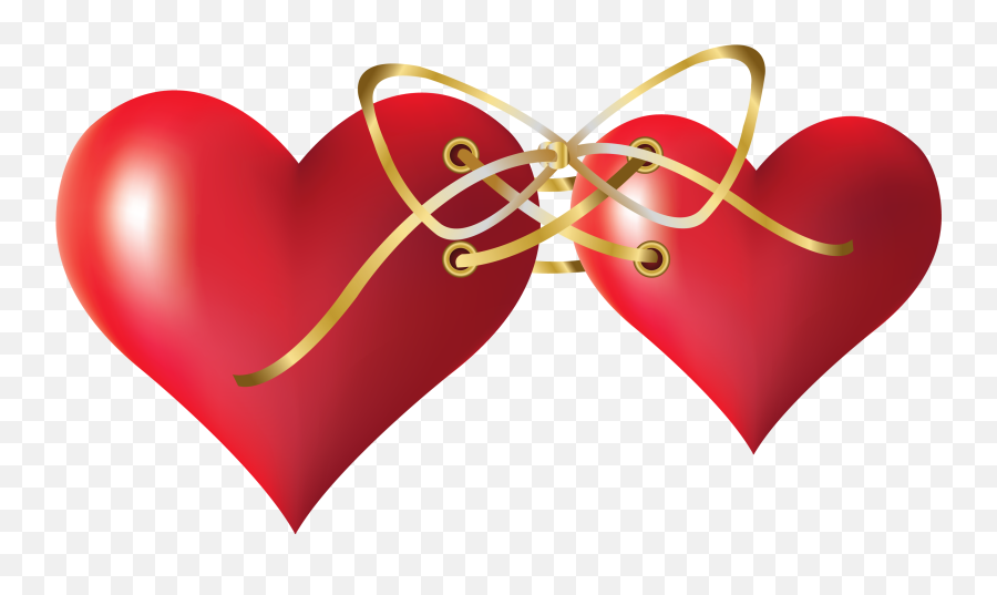 Download Two Tied Hearts Png Emoji,Two Hearts Png