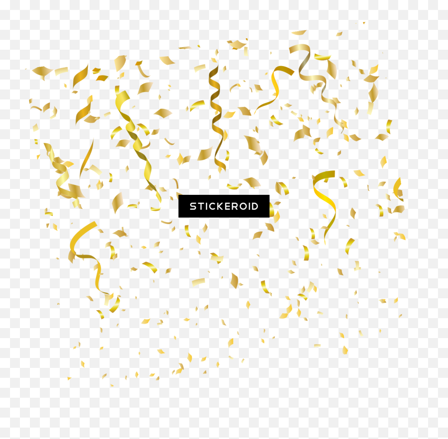 Download Hd Confetti Overlay - Spiral Gold Ribbon Png Emoji,Gold Confetti Transparent Background