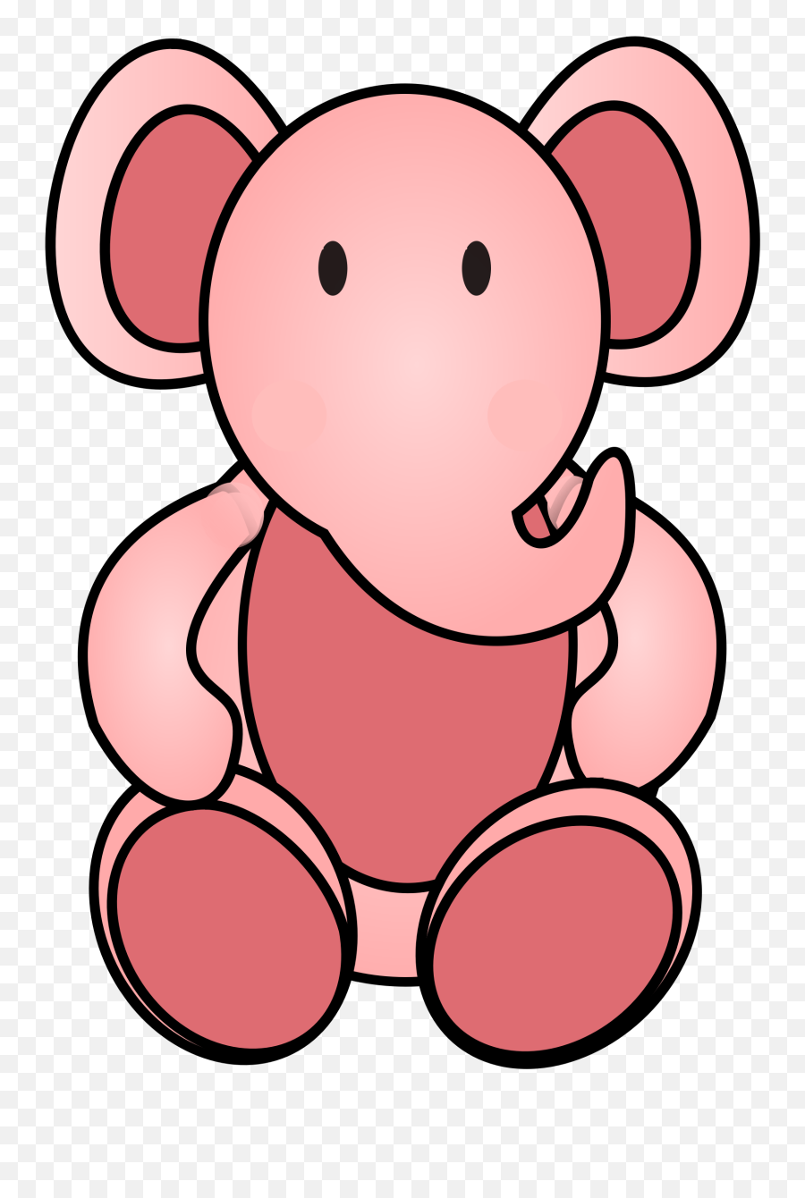 Clipart Of Pink Baby Elephant - Toys Elephant Clipart Emoji,Elephant Clipart