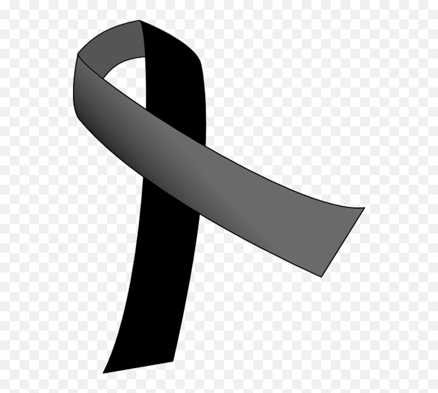 Skin Cancer Awareness Ribbon - Transparent Black Ribbon Vector Emoji,Breast Cancer Ribbon Png
