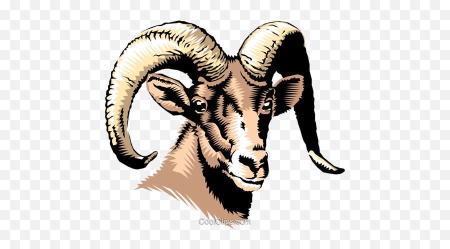 Mountain Goat Royalty Free Vector Clip Art Illustration Emoji,Ram Logo Vector