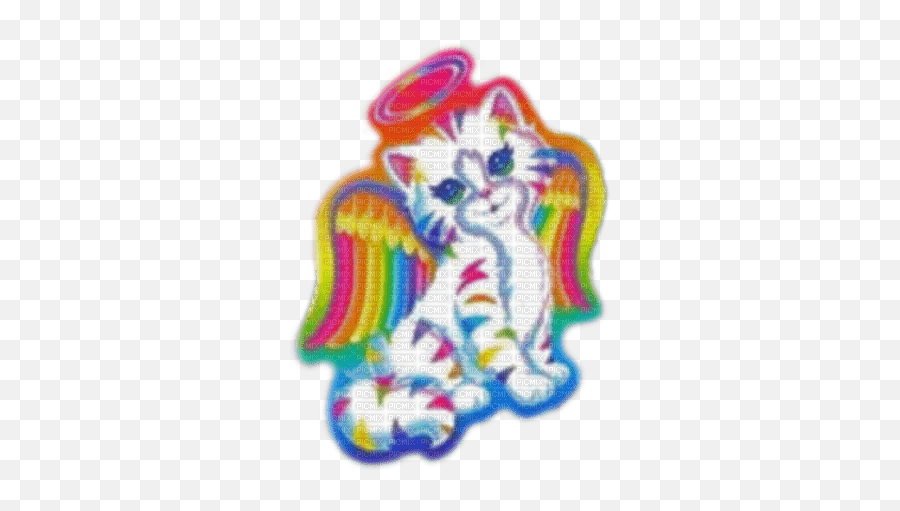 Angel Kitty Angel Kitty Lisa Frank Rainbow Emoji,Lisa Frank Png