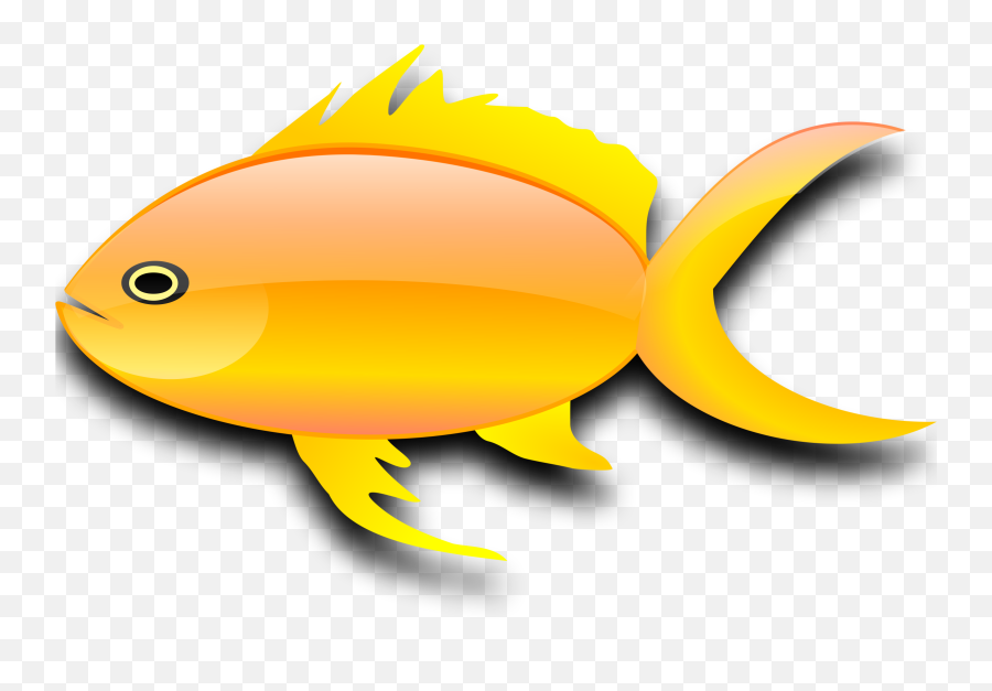 Cartoon Gold Fish Clipart - Pez Fish Emoji,Gold Clipart