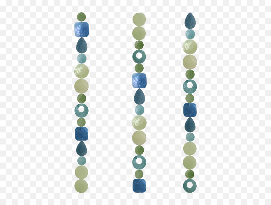 Download Green U0026 Blue Capiz Shell Strand - Bead Full Size Emoji,Bead Png