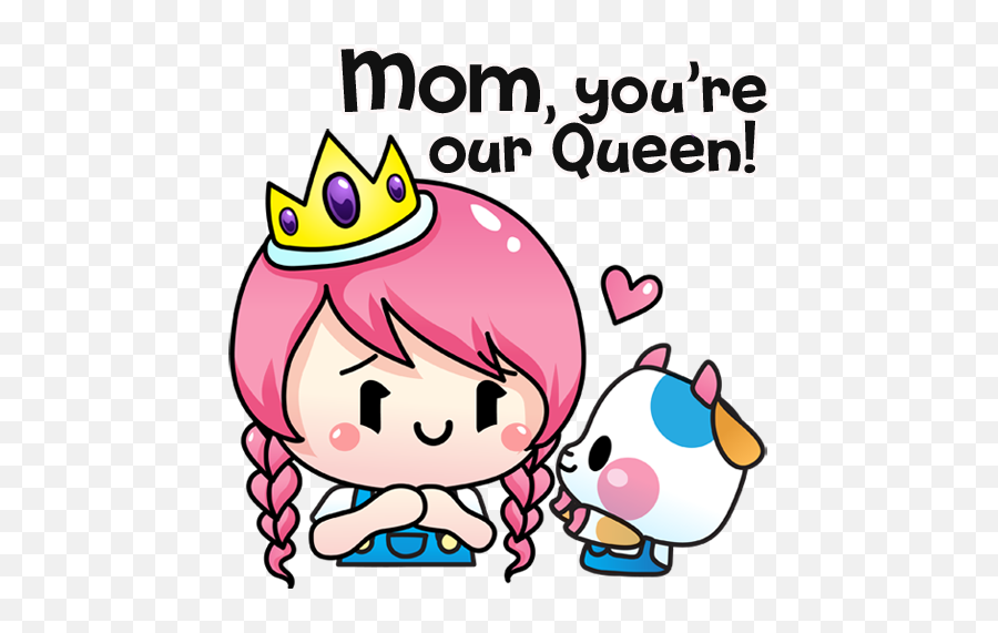 Miwa Haruka U0026 Moo Chan Happy Motheru0027s Day Whatsapp Line Emoji,Happy Mothers Day Logo