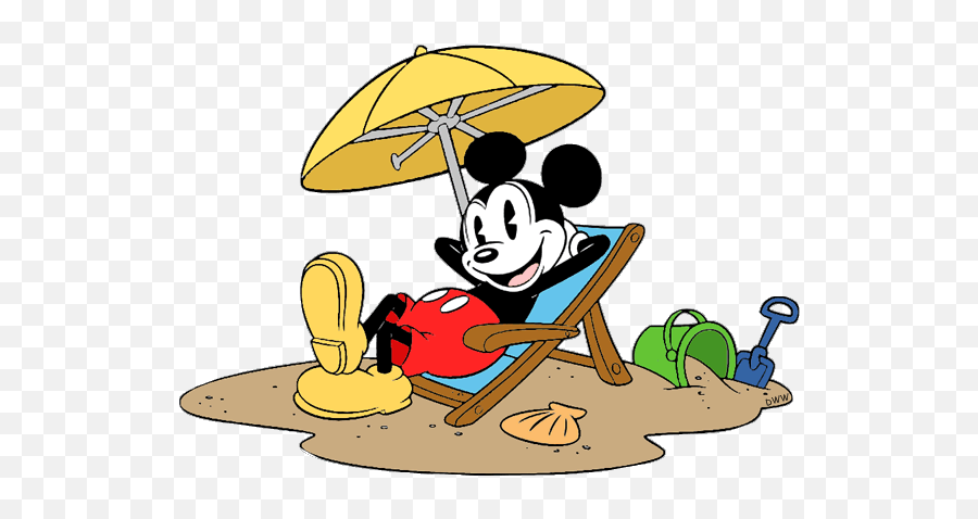 Mickey Mouse Beach Clipart Emoji,Mickey And Friends Clipart