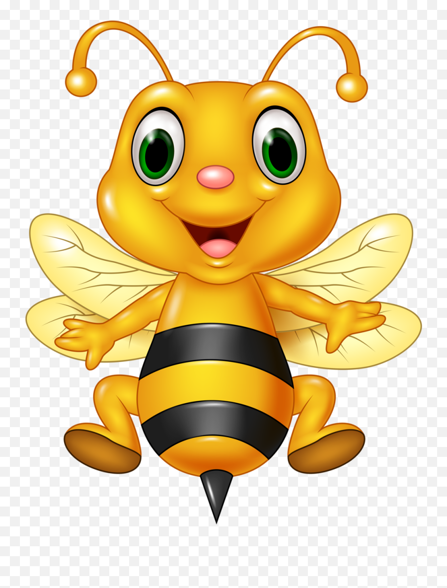 Library Of Bee On A Flower Graphic Royalty Free Download Png - Cute Bee Clipart Emoji,Beehive Clipart