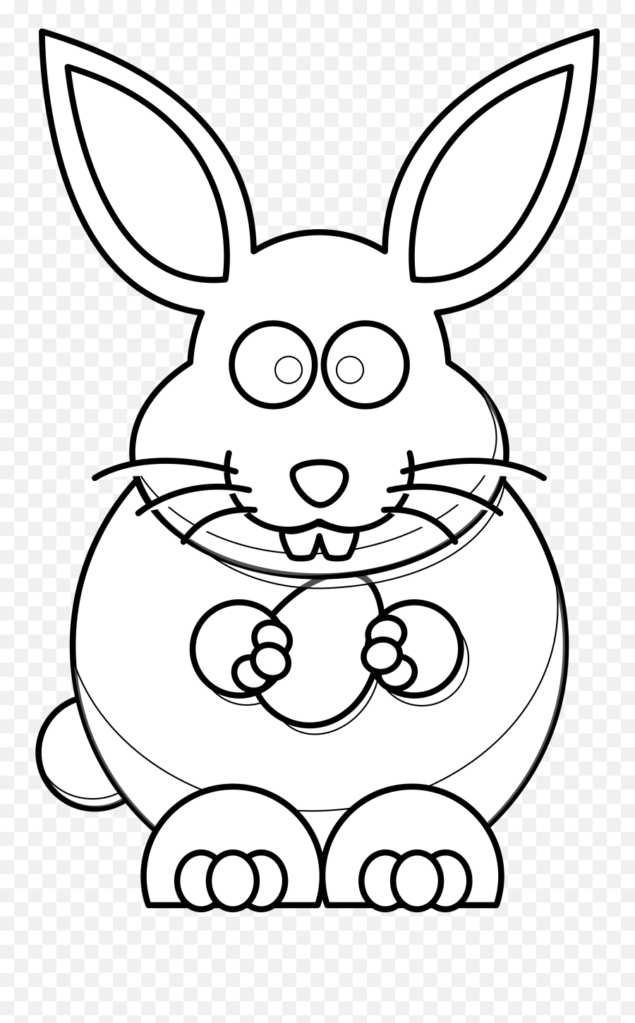 Ear Clipart Black And White - Cartoon Rabbit Clipart Rabbit Cartoon Icon Png Emoji,Ear Clipart