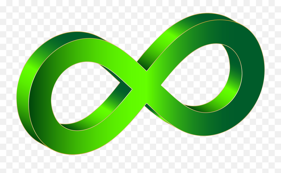 Green Infinity Symbol Transparent Png - Infinity Green Logo Png Emoji,Infinity Logo