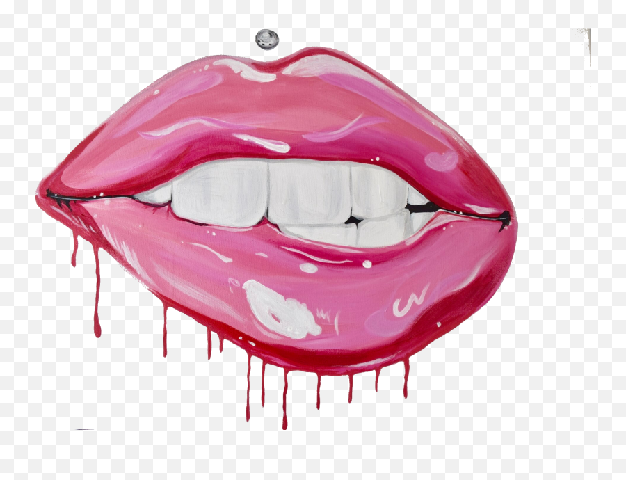 Tongue Transparent Png Image - Draw Lips With Bubble Gum Emoji,Tongue Png
