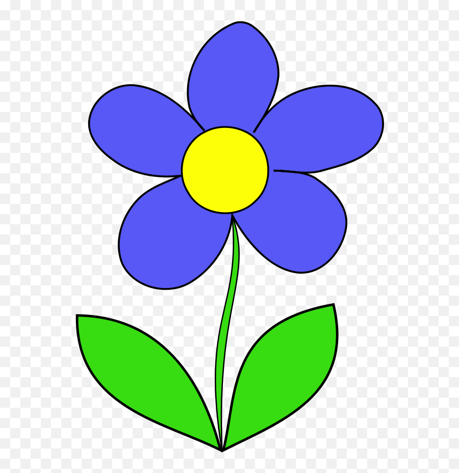 Simple Flower Png Svg Clip Art For Web - Purple Flower With Stem Clipart Emoji,Flower Clipart Png