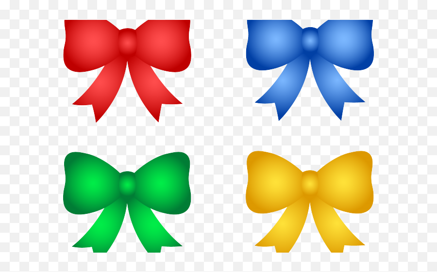 Christmas Ribbon Clipart Birthday - Blue Hair Bow Clipart Set Of Ribbons Clipart Emoji,Ribbon Clipart