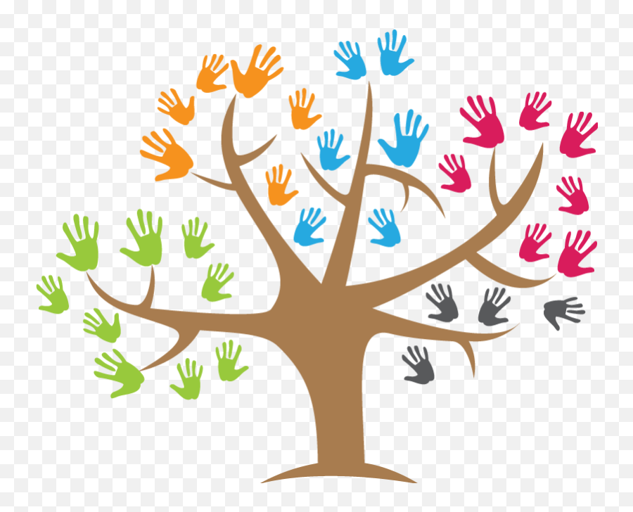 Tree Of Life Handprints Tree Wall Decal - Colorful Tree Vector Image Png Emoji,Tree Of Life Clipart