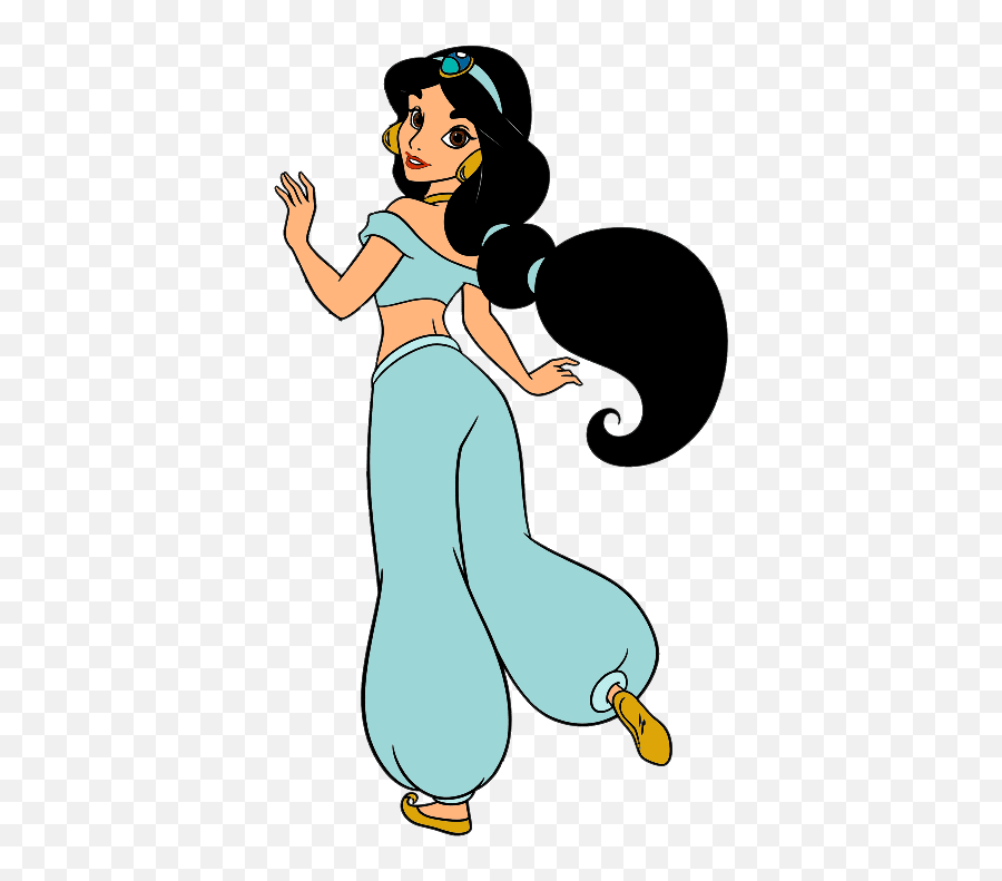 Disney Princess Clipart Jasmine - Princess Jasmine From The Back Emoji,Disney Princess Clipart