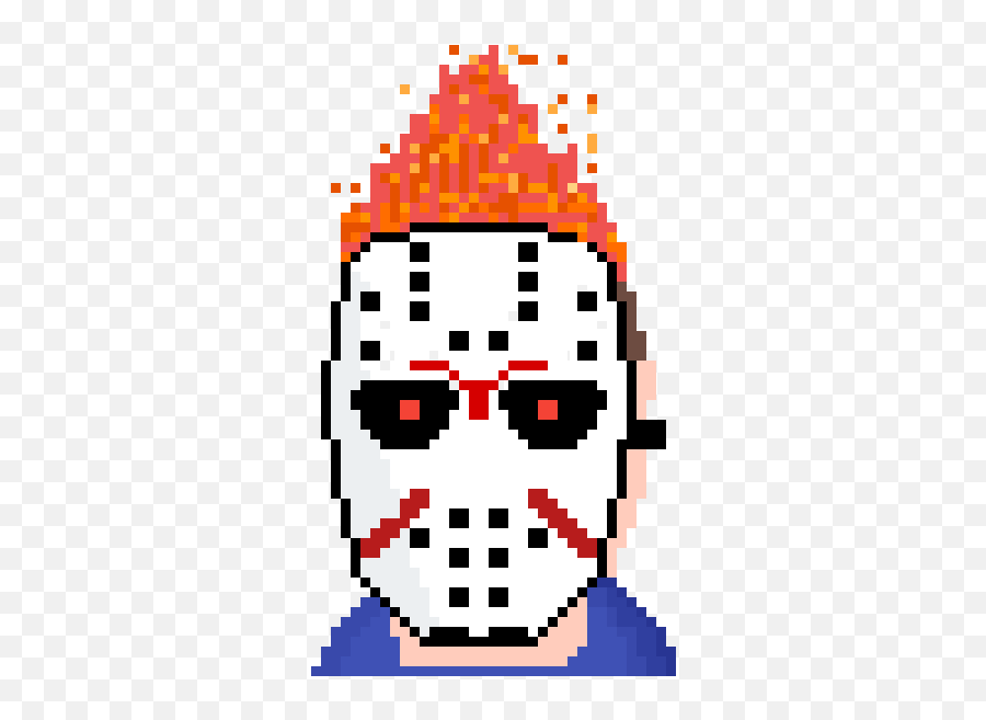 Jason Voorhees Mask Pixel Art Clipart Emoji,Jason Voorhees Clipart
