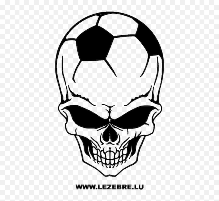 Png Free Decal - Skull Soccer Clipart Full Size Clipart Emoji,Soccer Clipart Free