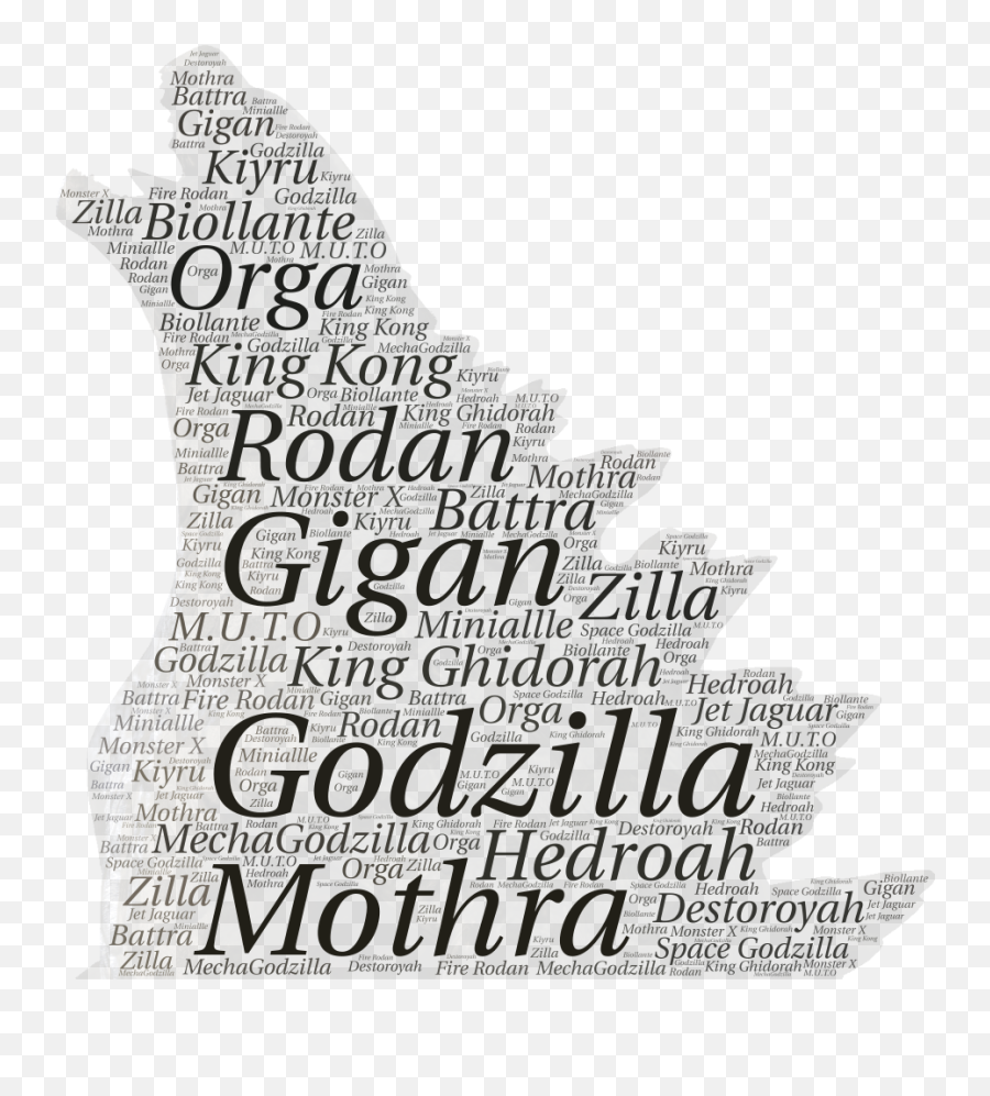 Godzilla - Wordartcom Melaleuca Emoji,Godzilla Png