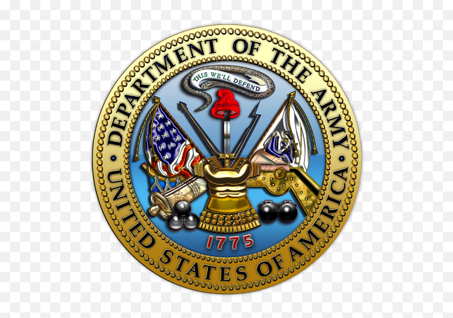 Download Hd Official Army Logo Png Download - Us Army Seal Department Of The Army Emoji,Us Army Logo
