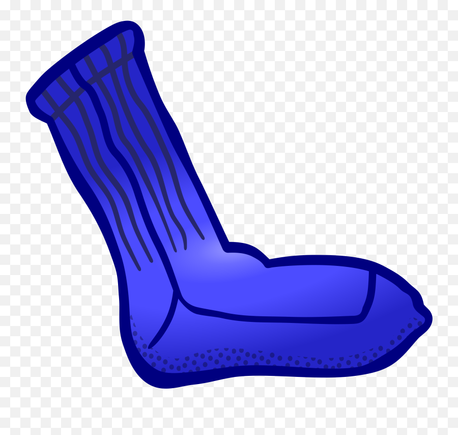 School Clipart Sock - Blue Sock Clip Art Png Download Transparent Background Blue Sock Clipart Emoji,Sock Clipart