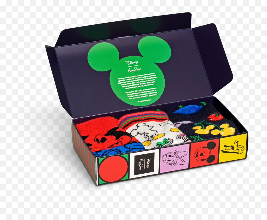 Kids Socks Gift Set 3pc Disney Happy Socks Emoji,Disney Characters Transparent