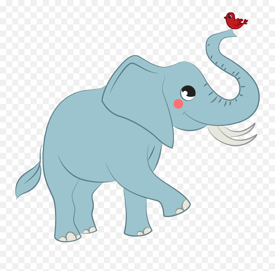 Elephant With Bird Clipart Free Download Transparent Png Emoji,Big Bird Clipart