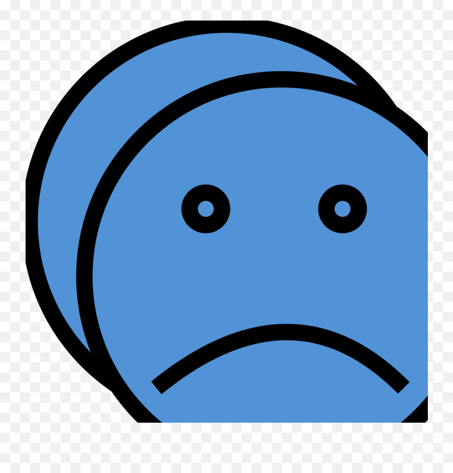 Blue Sad Face Svg Clip Arts Download - Download Clip Art Emoji,Scared Emoji Transparent Background