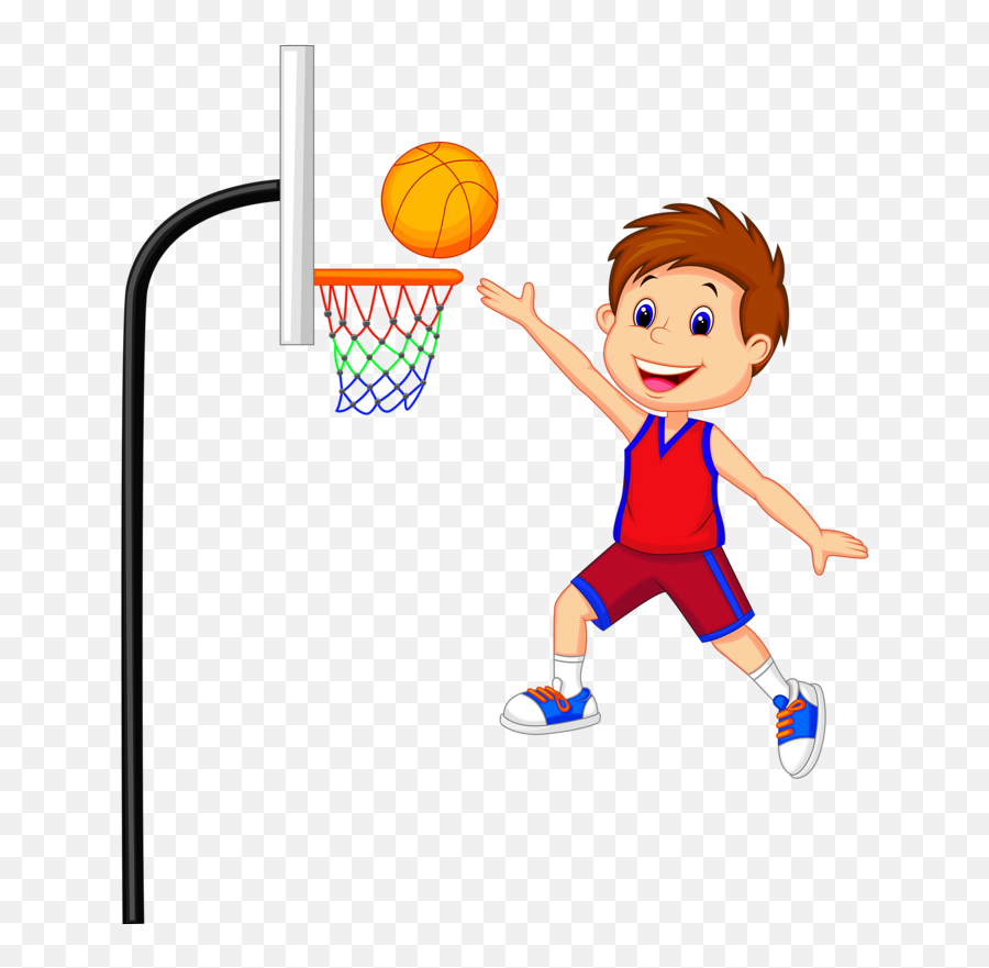Kids Playing - Kid Basketball Clip Art Emoji,Kids Playing Clipart