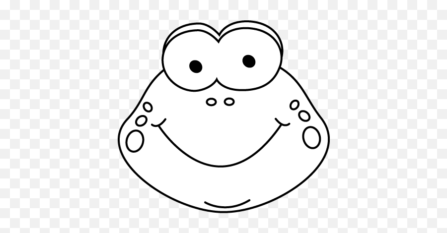 Download Frog Clipart Face - Clipart Black And White Frog Face Emoji,Frog Clipart Black And White