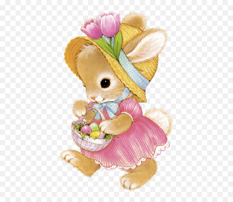 Cute Easter Bunny Clipart Png Download Emoji,Bunny Clipart