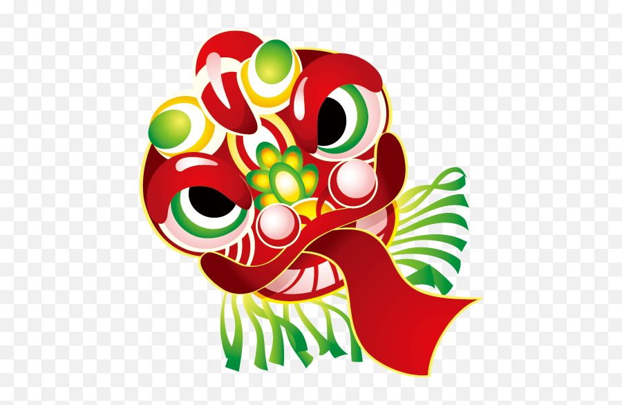 Pin Lion Dance Clipart - Lunar New Year Frame 512x512 Chinese New Year Emoji,Dance Clipart