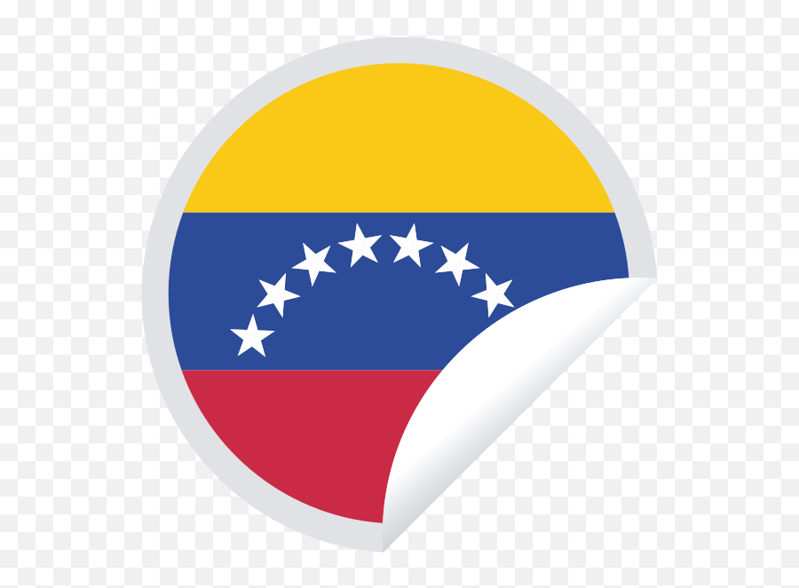 Venezuela Flag Peeling Sticker - Openclipart Bandera Venezuela Emoji,Venezuela Flag Png