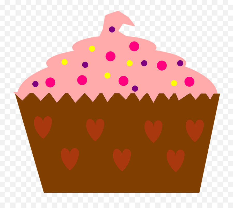 Love Pink Hearts - Free Vector Graphic On Pixabay Cupcake Emoji,Sprinkles Clipart