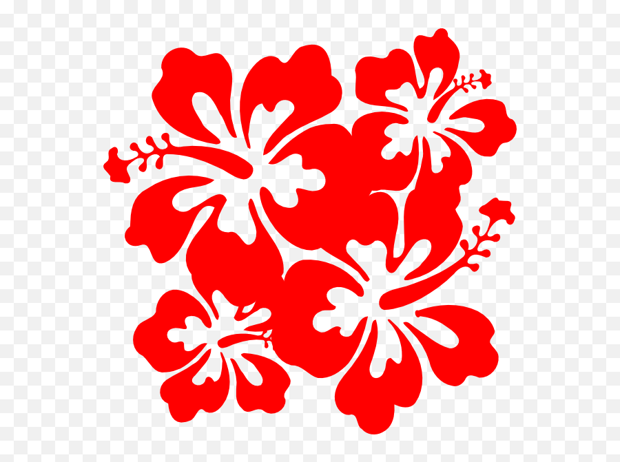 Hibiscus Clip Art At Clkercom - Vector Clip Art Online Hawaiian Flowers Clipart Png Emoji,Hibiscus Clipart