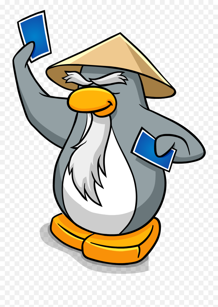 Download Hd Sensei Autographed Background Pose - Club Club Penguin Sensei Png Emoji,Penguin Transparent Background